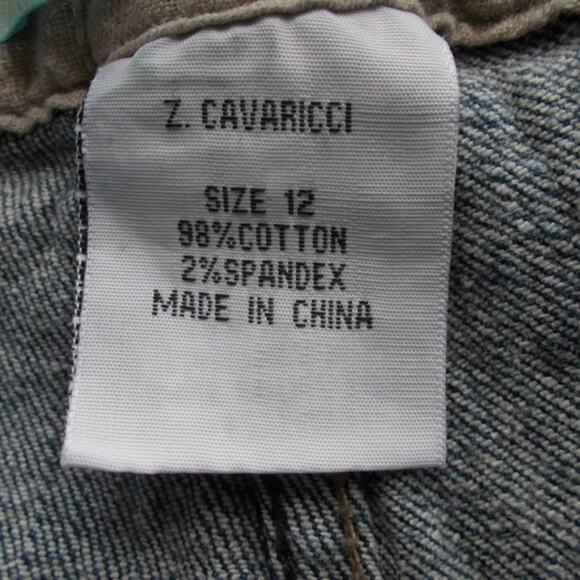 Vintage Z. Cavaricci Medium Wash Hi Rise Textured Bootcut Jeans Y2K Sz 12 - Picture 5 of 6